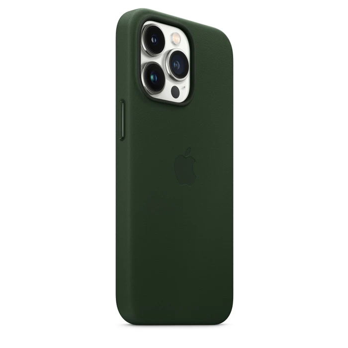 Apple Leder Case mit MagSafe für iPhone 13 Pro schwarzgrün