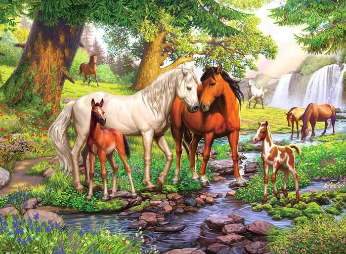 Ravensburger Puzzle Wildpferde am Fluss
