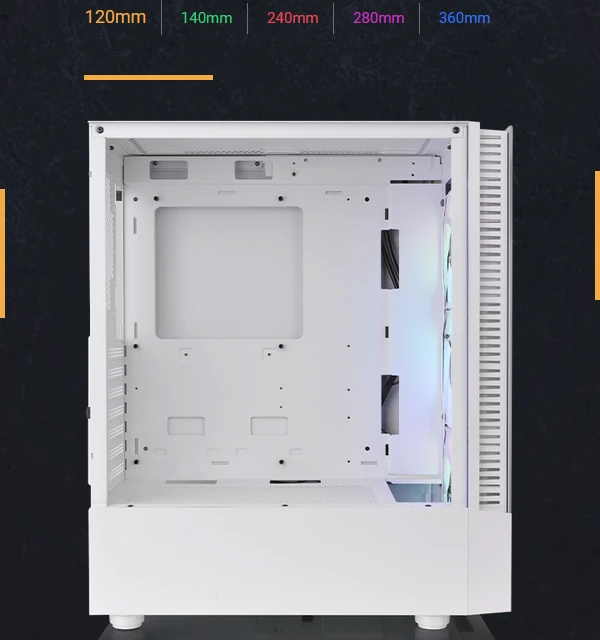 Thermaltake View 200 TG ARGB Snow Edition, weiß, Glasfenster