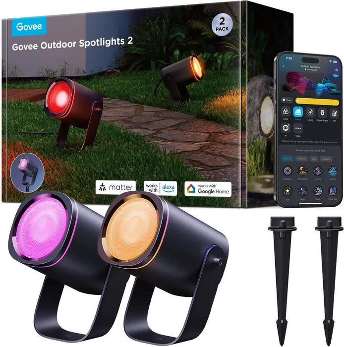 Govee Outdoor Spotlights 2, 2 Stück