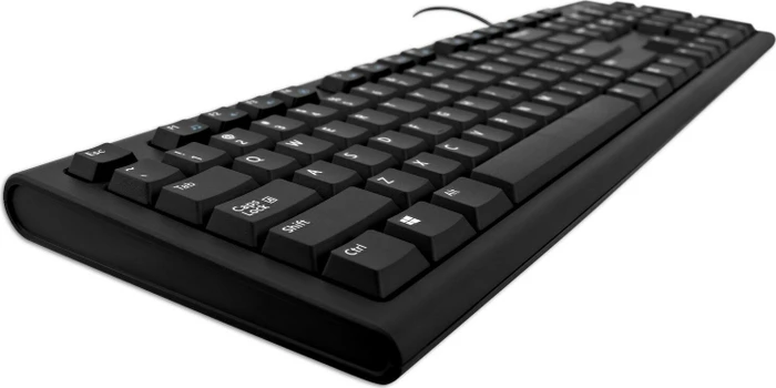 V7 Keyboard KU200, schwarz, PS/2 & USB, US