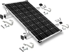 Offgridtec Befestigungskit Biberschwanz Dachhaken, Schrägdach, für 1 Panele mit Rahmenhöhe 30mm