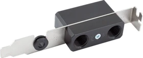 Aqua Computer Gehäusedurchführung und Kabeldurchführung, 2x G1/4" auf 2x G1/4", Slotblende, PCI-Slot