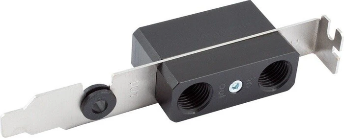 Aqua Computer Gehäusedurchführung und Kabeldurchführung, 2x G1/4" auf 2x G1/4", Slotblende, PCI-Slot