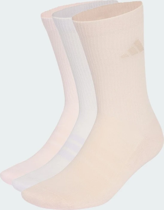adidas Cushioned Crew Socken putty mauve/distilled pink/frozen purple/wonder beige, 3 Paare