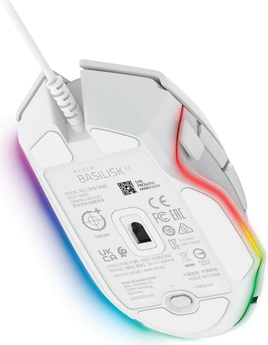 Razer Basilisk V3 White Edition, USB