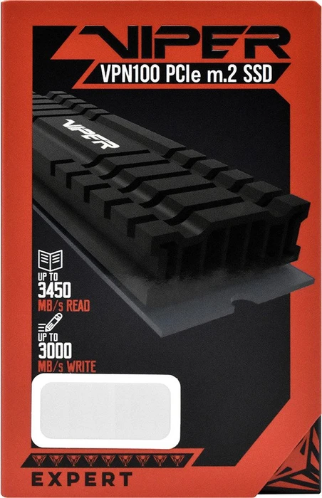 Patriot Viper VPN100 512GB, M.2 2280 / M-Key / PCIe 3.0 x4, Kühlkörper
