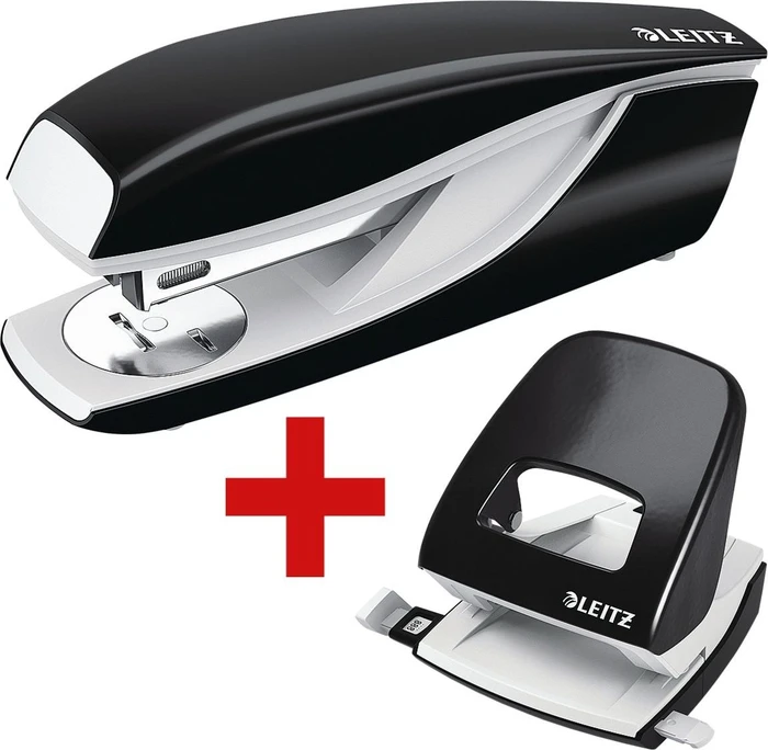 Leitz NeXXt, Locher und Heftgerät 5095, schwarz, Set