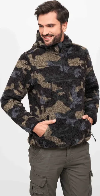 Brandit Teddyfleece Worker Hoodie darkcamo (Herren)