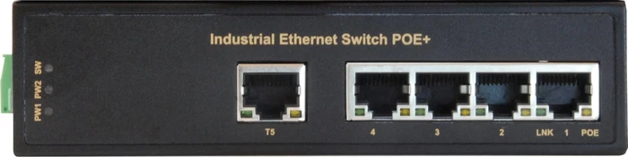 LevelOne IFP-05 Industrial Railmount Switch, 5x RJ-45, 126W PoE+