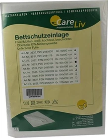 CareLiv Folie/Molton Bettschutzeinlage, 50x90cm, 1 Stück