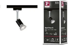 Paulmann URail Pure II Schienensystem Spot GU10 schwarz matt, 1 Stück