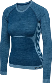 hummel CEA Seamless Tight Funktionsshirt langarm navy peony/faded denim (Damen)