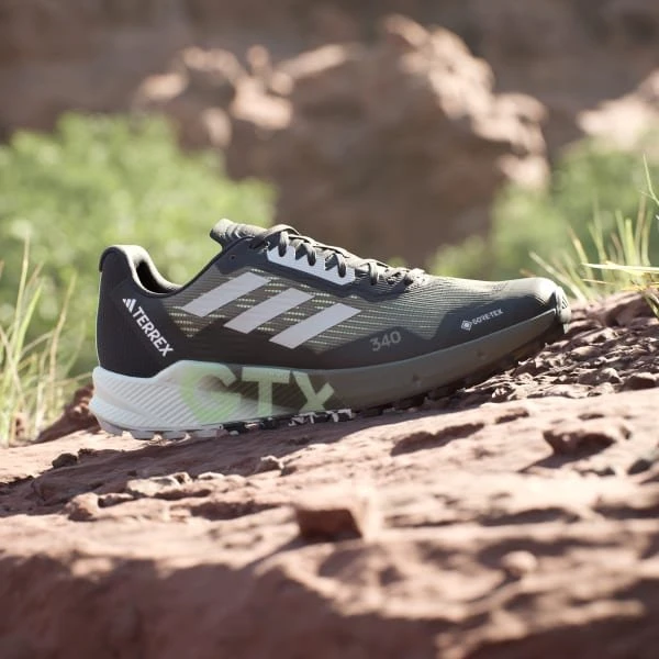 adidas Terrex Agravic Flow 2.0 GTX olive strata/wonder silver/green spark (Herren)