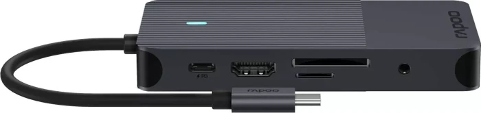 Rapoo UCM-2004 8-in-1 Multiport Adapter, 1x USB-C 3.0 [Stecker]