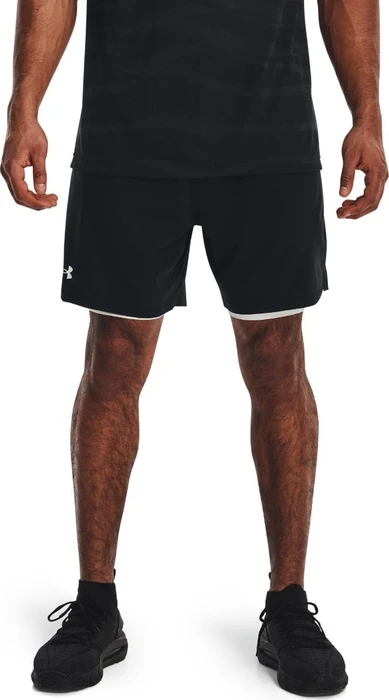 Under Armour Vanish Woven 2-in-1 Hose kurz schwarz/weiß (Herren)