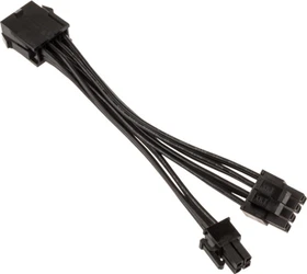 Akasa 8-Pin ATX Buchse auf 4/8-Pin ATX Stecker + 4-Pin ATX Stecker, Adapterkabel, 150mm (AK-CBPW22-15)
