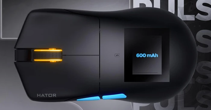 Hator Pulsar 3 Pro Wireless Gaming Mouse schwarz, USB/Bluetooth