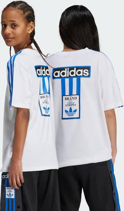 adidas Kids T-Shirt kurzarm weiß/blau (Junior)