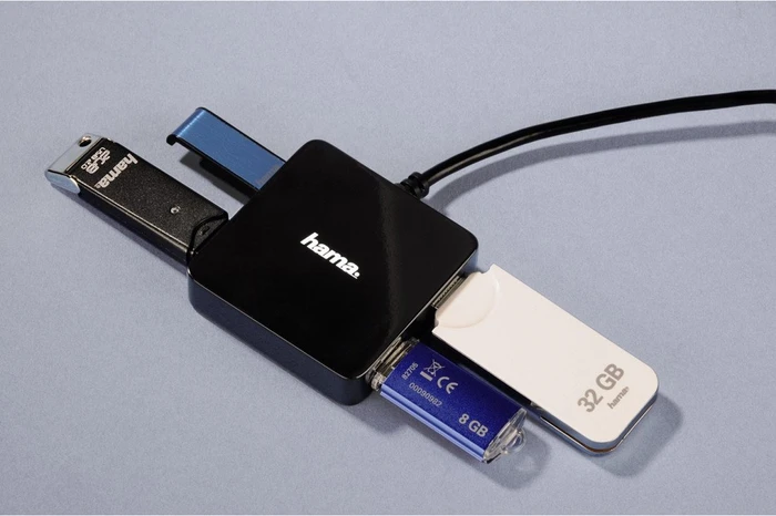 Hama USB-Hub, 4x USB-A 2.0, USB-A 2.0 [Stecker]