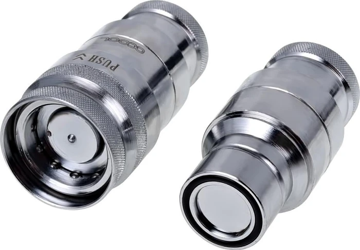 Alphacool Eiszapfen HF G3/8" IG mit Reduzierer G1/4" Schnellverschluss, verchromt