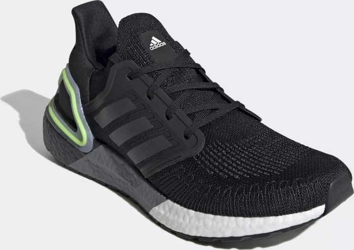 adidas Ultraboost 20 core black/night metallic/signal green (Herren)