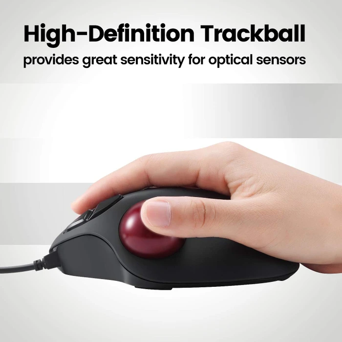 Perixx PERIPRO-303X2E 34mm für Perimice und Logitech M570, Ersatz-Trackball, 1x rot glänzend, 1x rot matt, 2er-Set