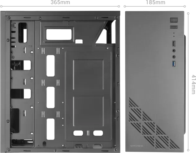 Mars Gaming MC100, schwarz, Acrylfenster