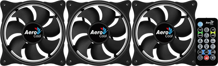 AeroCool Eclipse 12 Pro ARGB, LED-Steuerung, Fernbedienung, Lüftersteuerung, 120mm, 3er-Pack