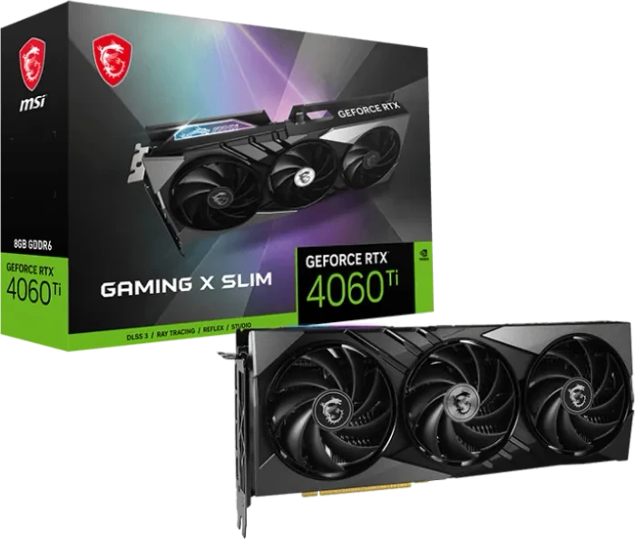 MSI GeForce RTX 4060 Ti Gaming X Slim 8G, 8GB GDDR6, HDMI, 3x DP