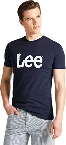 Lee Wobbly Logo T-Shirt kurzarm navy drop (Herren)