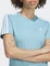 adidas Loungewear Essentials Slim 3 Streifen T-Shirt kurzarm preloved blue/white (Damen) Vorschaubild