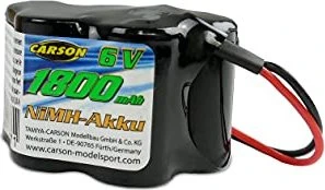 Carson 6V/1800mAh NiMH Empfängerakku Hump BEC