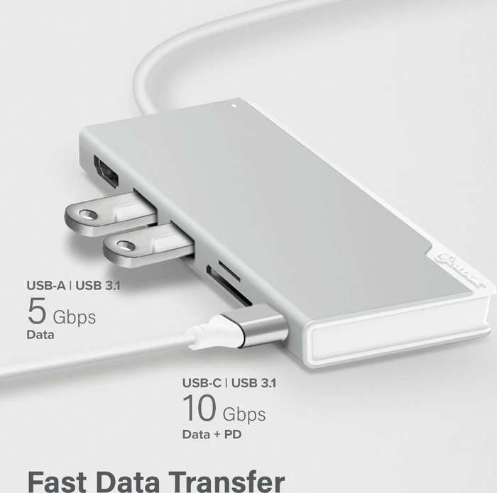 Alogic UNI Dock Multiport-Adapter, silver, USB-C 3.0 [Stecker]