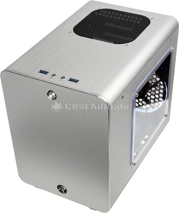Raijintek Metis Plus, silber, Acrylfenster, Mini-ITX
