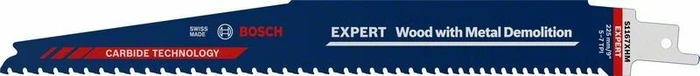 Bosch Professional EXPERT S1167XHM Wood with Metal Demolition Säbelsägeblatt, 225x1.25mm, 1 Stück