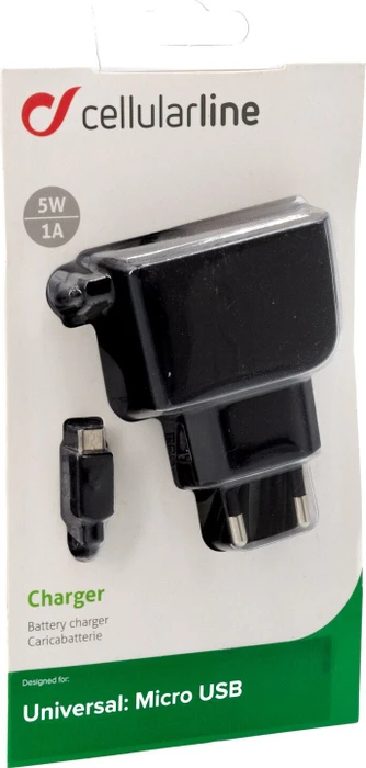 Cellularline Travel Charger 5W schwarz