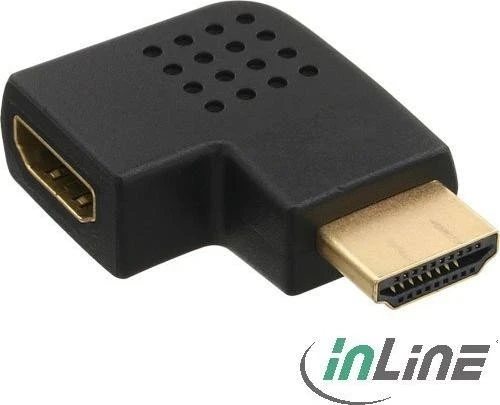 InLine HDMI Adapter, Stecker auf Buchse, links gewinkelt