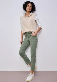 Street One Charlie Cargo Jeans sage green washed (Damen)
