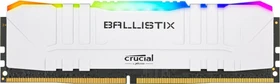 Crucial Ballistix RGB weiß UDIMM 8GB, DDR4-3600, CL16-18-18-38, 1RX8