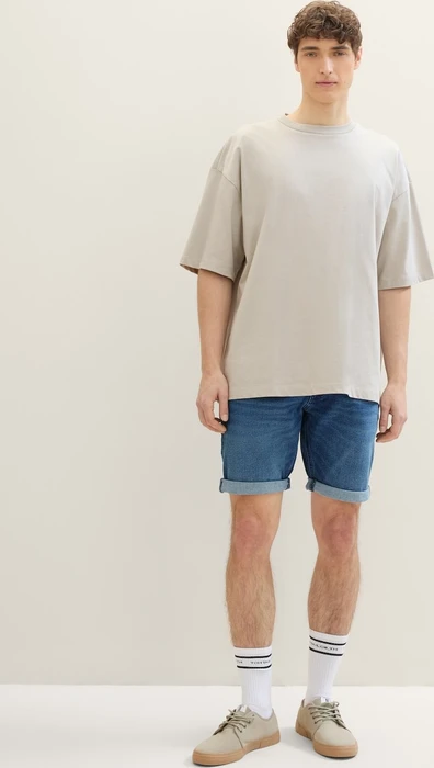 Tom Tailor Jeansshorts Jeans used mid stone blue denim (Herren)