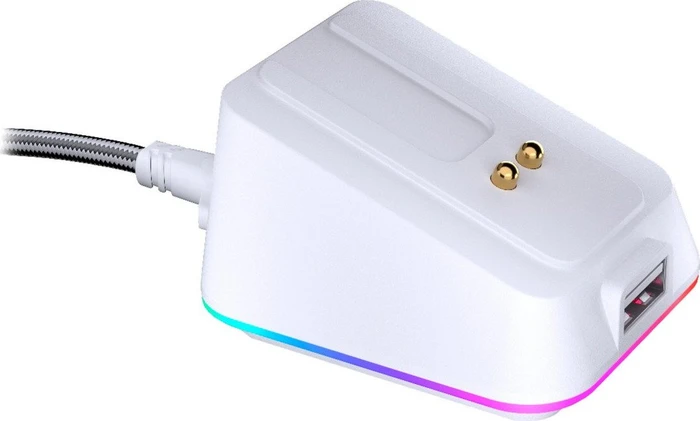 Endorfy Mouse Dock Onyx White für LIV Wireless und LIV Plus Wireless, Maus-Ladestation, weiß