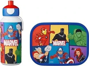 Mepal Campus Trinkflasche & Brotdose Pausen-Set Avengers, 2-tlg.