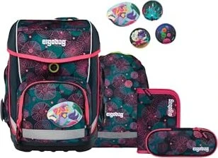 Ergobag Cubo KorallBär 2025 Schulrucksack-Set, 5-tlg.
