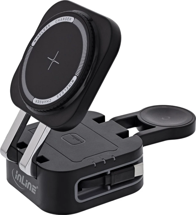 InLine 3in1 Wireless Charger 15W schwarz