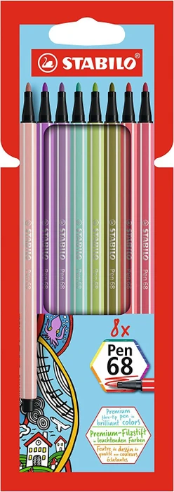 STABILO Pen 68 sortiert, 8er-Set, Etui