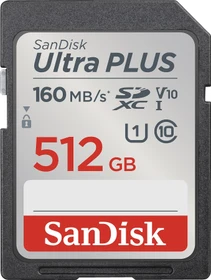 SanDisk Ultra PLUS R150 512GB, UHS-I U1, Class 10