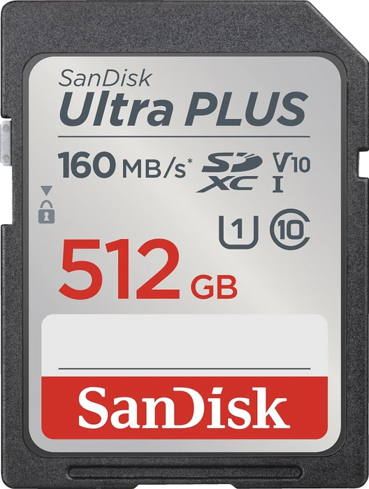SanDisk Ultra PLUS R150 512GB, UHS-I U1, Class 10
