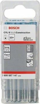 Bosch Professional CYL-9 MultiConstruction Mehrzweckbohrer, 5x50x85mm, 10 Stück