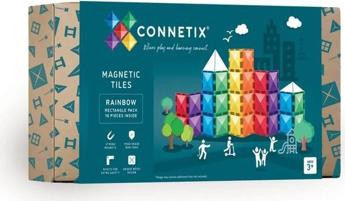 Connetix 18 Rainbow Rectangle Pack